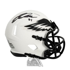 Eric Allen Autographed Philadelphia Lunar Eclipse Mini Football Helmet - BAS