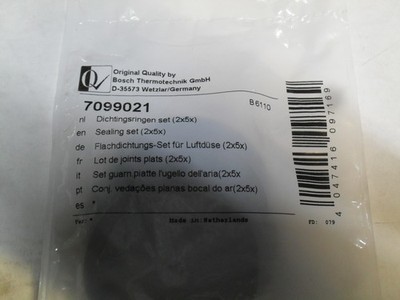 Buderus Bosch 7099021 Sealing set venturi/fan