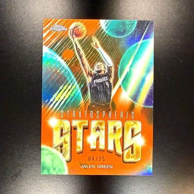 JALEN GREEN 2025-26 Topps Chrome Update Orange JERSEY MATCH 04/25 Suns #ST-20