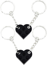 Friendship Gifts Best Friend Keychain Couples Keychain BFF Heart Key Ring Set Bi