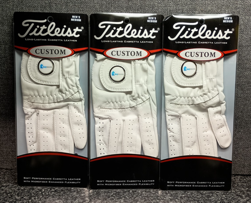 Titleist Cabretta Leder Herren Regular Medium Linkshand Pearl Customized Handschuh