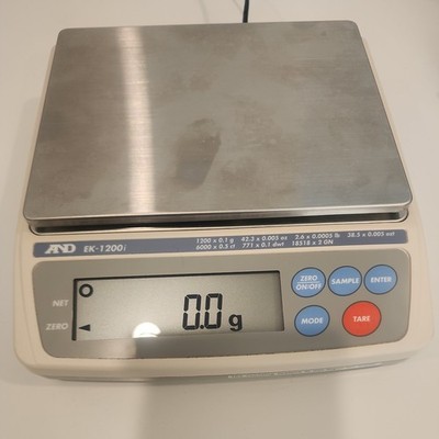 A&D EK-1200i Precision Balance Scale 1200 x 0.1 g - SEE VIDEO