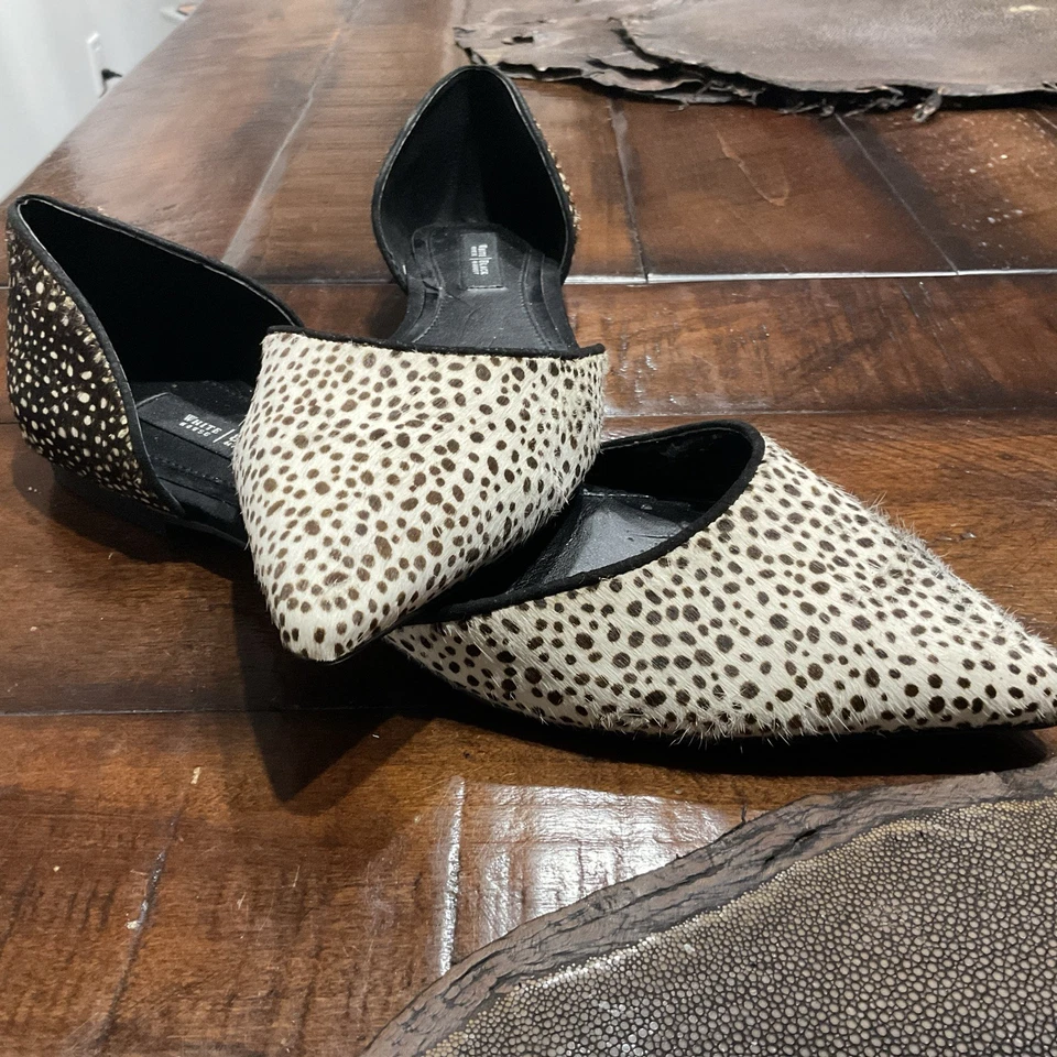 Planos de pelo de becerro del mercado negro de la Casa Blanca con estampado de animales 9,5 Foto 2 de 3