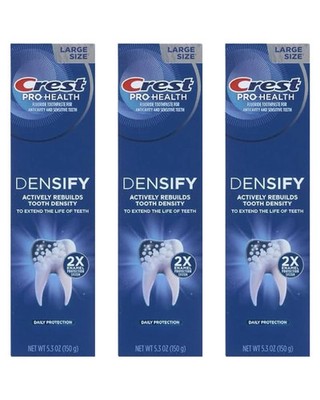 Set of 3 Crest Pro-Health Densify Daily Protection Toothpaste 5.3 Oz Exp 2027