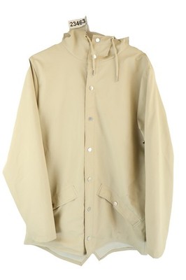 Regenmantel RAINS beige Größe S Herren Freizeit Outdoor Oberbekleidung 023463