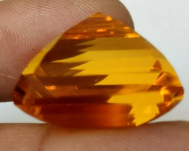 AAA+ Large Yellow Citrine 79.80 Ct. Square Cut Loose Gemstone Gift for Women/Her - Image 4 of 4