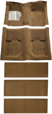 ACC 69-70 FORD MUSTANG FASTBACK MOLDED CARPET RUG WITH FOLDDOWNS - CHOOSE COLOR