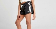 Image of GIRLS ADIDAS ORIGINALS 3 STRIPES POLY SHORTS AGE 7-8,11-12 BNWT LAST 2