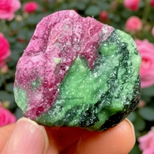 5pcs Natural Raw Ruby in Zoisite Rough Stone Uncut High Ruby Content Collector