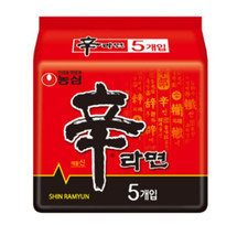 Nongshim Shin Ramyun Ramen Spicy Hot Noodle Soup 5 Pcs . Domestic Korean Food