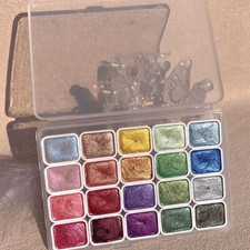 20 Colors Pearlescent Glitter Watercolor Paints