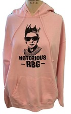 Sweatshirt Bright Pink Ruth Bader Ginsberg Politics Supreme Court Justice￼ Sz L