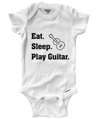 Baby Infant One-Piece Bodysuit Romper Babies Newborn Gift Play Guitar Sleep eat