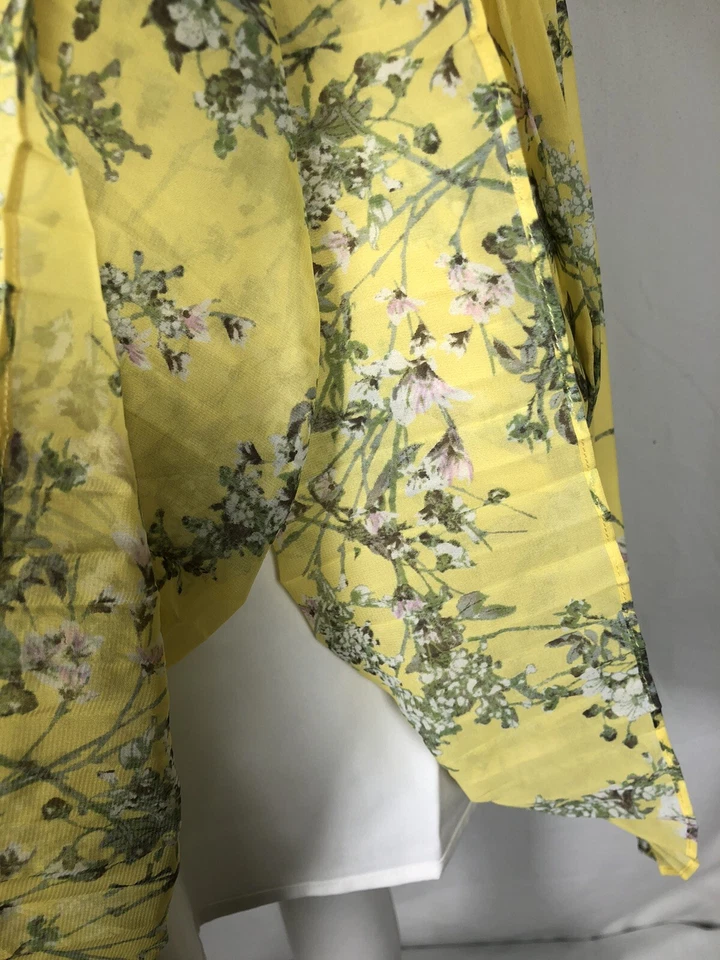 Falda Alex Marie Plisada 6 Midi Amarillo Verde Modesta Nueva $109 Foto 4 de 4