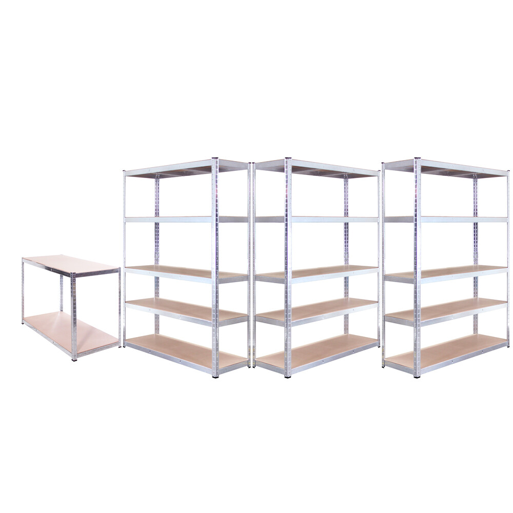 GRack Shelving 5 Tier Galvanised Metal Racking Storage 180x120x45 St