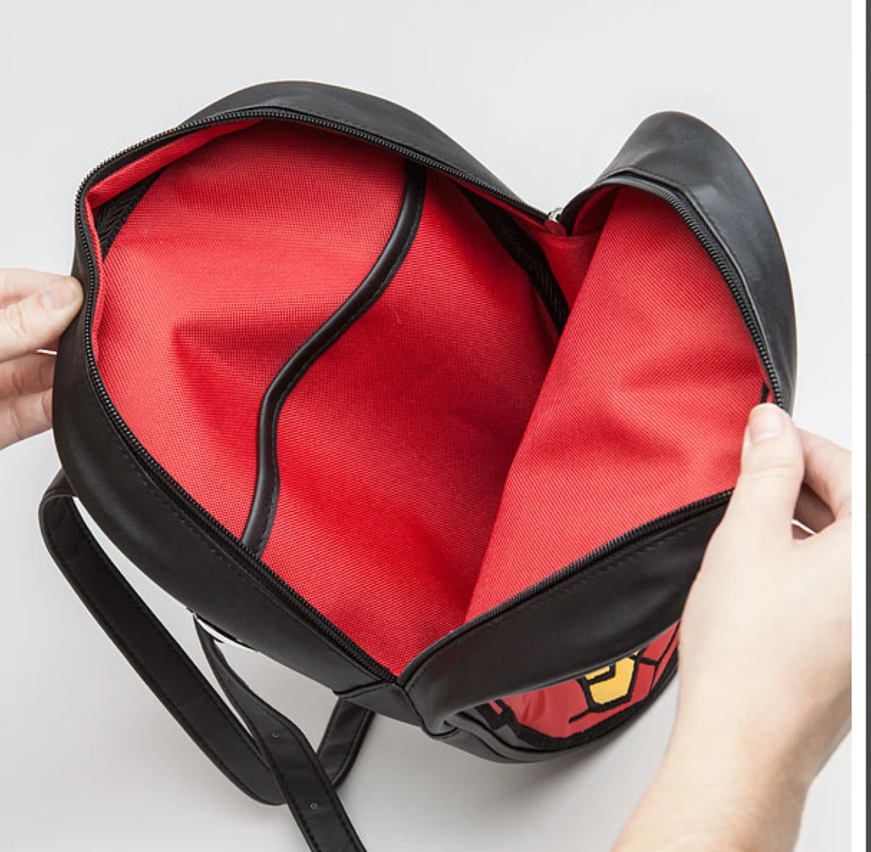 Marvel Iron Man Avengers трансформируемый маленький рюкзак - наплечная сумка с короткими ручками! Новый с Ярлыками  - Изображение 3 из 3