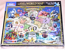 NEW 2018 Great Explorers of the World Map Educational 1000 Piece Puzzle