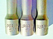  6 inch Long Chrome Vanadium Nut Setter 3 Pc Set 5/16" Drive Strong Magnetic NEW