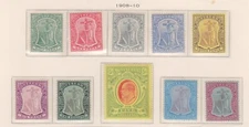 F199-56 1908-10 Montserrat set Edward VII & colony 1/2d to5/- MH B (LT65)
