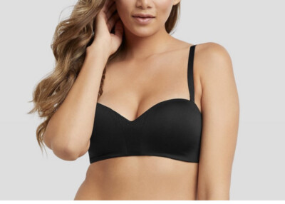 Women s Maidenform Convertible Stay Put Strapless Bra Black Size 36DD NWT
