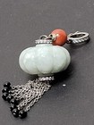 Carved Mutton Fat Jade Lantern Pendant — photo 2