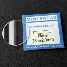 Replacement 0.8mm-3.0mmThick 20-40mm Flat Sapphire Watch Glass Round Crystal