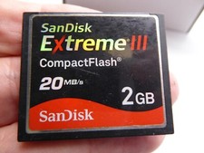 Sandisk 2GB Extreme III 20MB/S CompactFlash CF Card tested working well