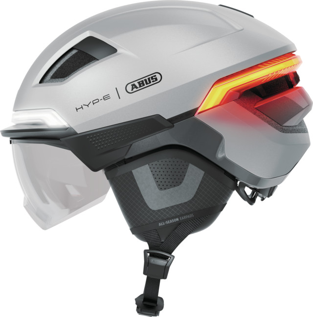 Bicicletta Bici Elettrica con Luce ABUS HYP-E BLACE Gleam Argento L 57 Bis 61 CM foto 6