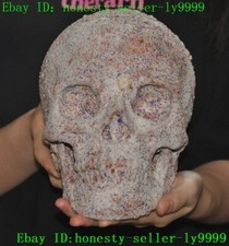 Reliquia Tibetana Tibetana Hueso Esqueleto Diablo Calavera Cabeza de la Muerte Exorcismo Estatua