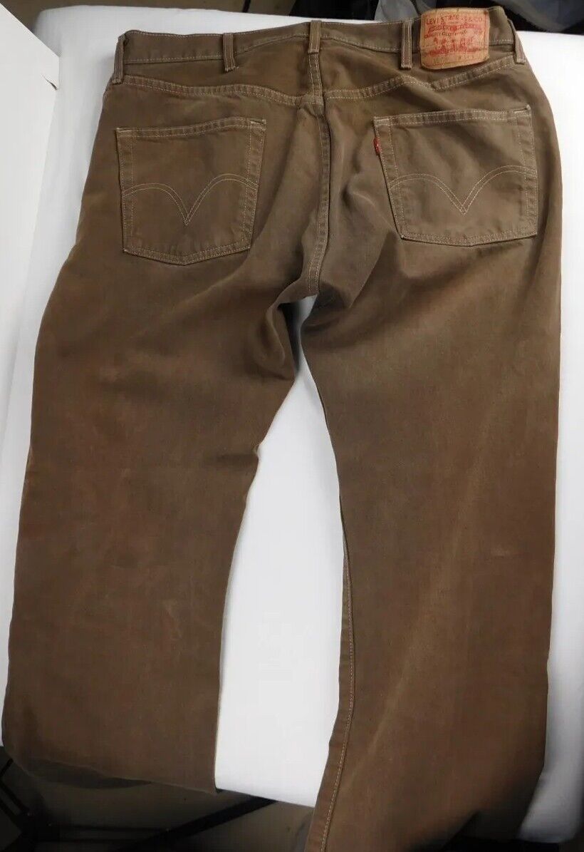 Vintage Levi's 501 Buttonfly Jeans Brown Color Si… - image 12