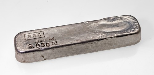Barra de plata fina BRC 10 OZ 999 estilo pan antiguo 9,938 oz - Imagen 4 de 5