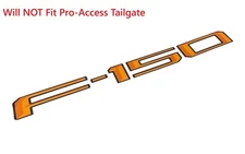 Orange & Black Tremor Style Tailgate Letter Inserts For 2021-2025 Ford F-150