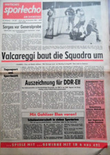 DEUTSCHES SPORTECHO 18. November 1969 Fußball Italien-DDR Eishockey F. Budapest