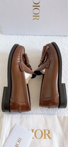 $1150 Dior Women's D-Academy Leather Loafers in Brown Size 36 /US 6 - 第 15/23 張圖片