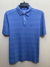 NEW Tommy Bahama Men's Polo Shirt Medium Short Sleeve Collared  NWT  Blue Med
