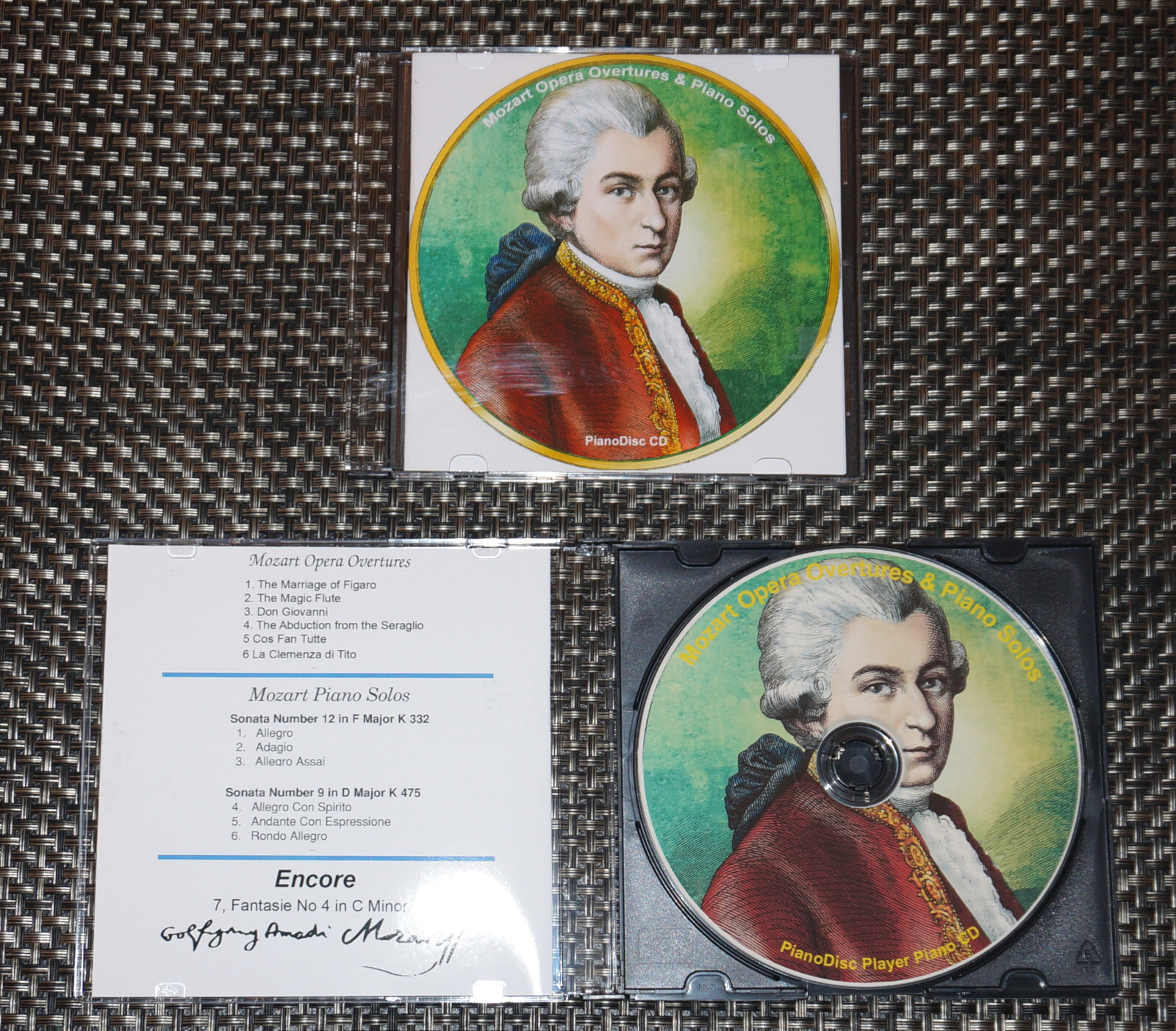 Mozart Opera Overtures PianoDisc Player Piano PDS-128 PDS-228 PianoCD OPUS 7 foto 2