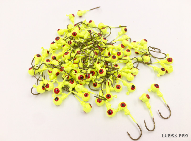 Lures Pro 50 PCs 1/32 1/16 oz 1/8 oz Lead Jig Heads Fishing hooks