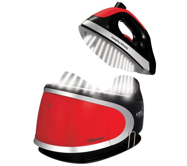 Morphy Richards Power Steam Elite 330001 Steam Generator Iron Red Black GRADED