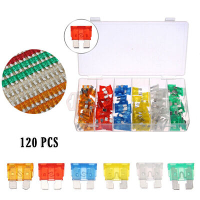 120/Case Car Blade Fuse Box Assortment Fuses Trucks RV Boat Motorcycle Caravan