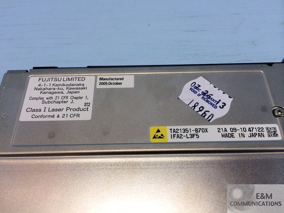 FC9580L3F5 ISSUE 05 FUJITSU FLASHWAVE 4-PORT 4500 OC-3 OPTICAL CARD SN03AJMAAC - Image 4 of 4