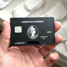 AMEX Custom Black Card with Small | Large Chip - 2025 Novelty Design