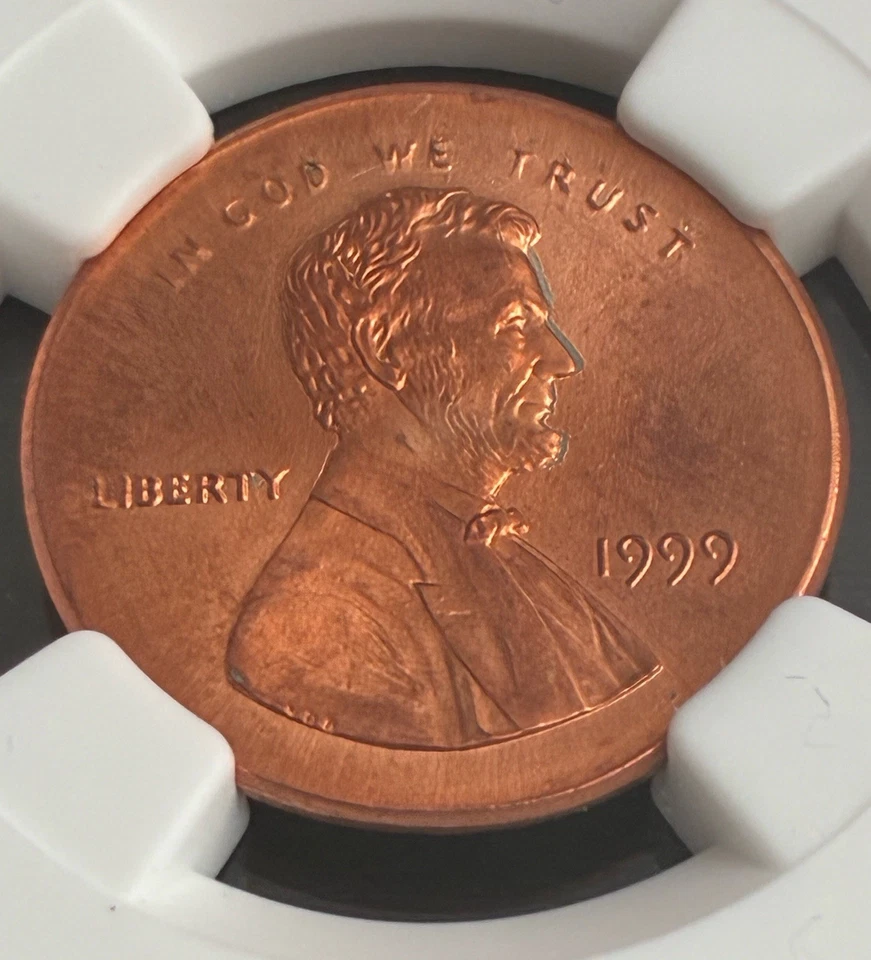 1999 1C Lincoln Penny MINT ERROR BROADSTRUCK NGC MS 67 RD “HIGH GRADE” - Image 2 of 3