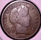 1916 BARBER SILVER DIME 10C