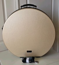 CALPAK Large Baye Croc Embossed Rose Gold Hardcase Hat Box Carry On Travel Bag