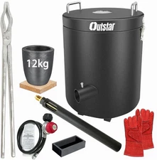 12KG Propane Melting Furnace Kit Large Capacity Foundry Kiln Gold Silver Copper