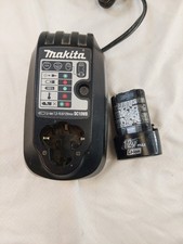 Genuine Makita DC10WB 7.2V - 12V Lithium-Ion Charger W/BL1014 Battery OEM 