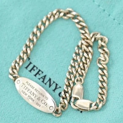 Tiffany & Co. Return to Tiffany ovales Diamantarmband 6,5" Silber 925 authent... - Bild 1 von 4