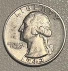 1943-P Washington Quarter 90% Silver Philadelphia