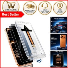 iPhone 17 Pro Max Privacy Screen Protector Set - 2-Pack with Auto Alignment Kit