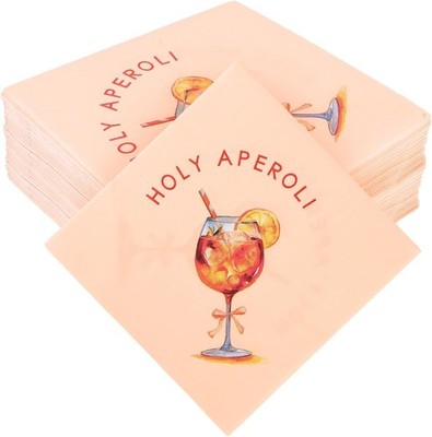 50 Stück Aperol Servietten 33x33cm Aperoli Geschenk Aperol Deko Tischdeko 